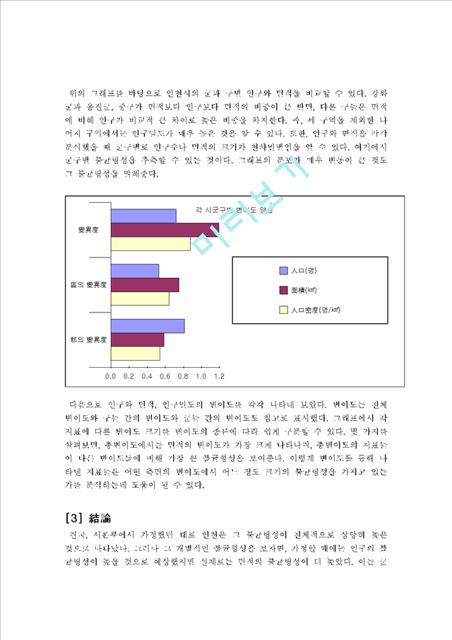 한국 도시행정-행정구역과 자치구역의 인구와 면적의 편차에 따른 불균형성   (4 페이지)